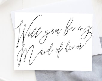 Maid of Honor Proposal, Matron of Honor Proposal Card, Will you be my Bridesmaid, MOH Card, Bridal Party, Proposal Box