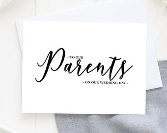 To Our Parents Wedding Day Card, Before I Do Cards, Parents Wedding Note, Parent Wedding Script Card, Parents of the Bride, Groom