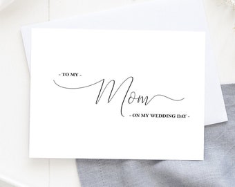 Mother or Father of the Bride and Groom, Parent Wedding Card, Wedding Letter, Future Mother and Father in-law, Parents of the Bride or Groom