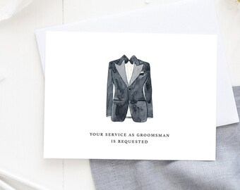 Groomsman Proposal Card, Will You Be My Groomsman, Groomsman Proposal, Groomsman Invitation, Asking Cards, Wedding Cards