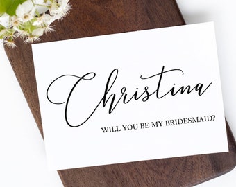 Custom Bridesmaid Cards, Will you Be my Bridesmaid, Custom Greeting Cards, Bridal Party Cards, Cards for Bridesmaid, Wedding Cards, Wedding