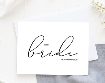 Biglietto per il giorno del matrimonio della mia sposa, biglietti "Prima di fare", per il mio sposo, biglietti per appunti di matrimonio, biglietto con copione per marito e moglie, copione calligrafico