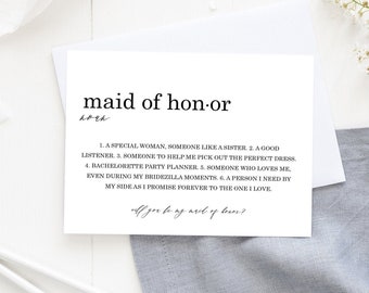 maid of honour ask