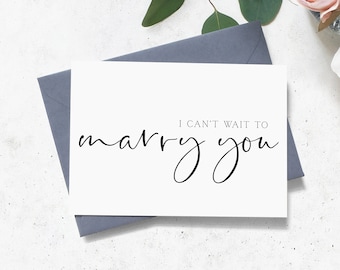 I Can't Wait to Marry You Card, Wedding Day Card, To My Husband, To My Wife, Bride Card, Groom Card, On Our Wedding Day Card