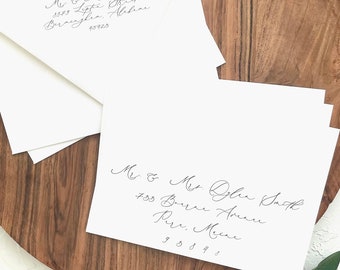 Envelope Printing, Wedding Invitation Printing, Wedding Addressing, A7 Printed Envelopes, Calligraphy Addressing, Simple Elegant Wedding