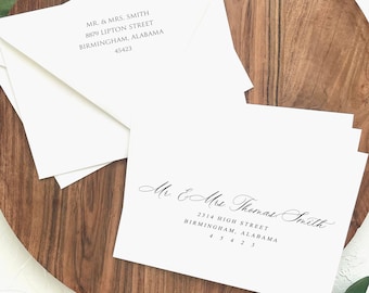 Elegant Envelope Printing, Wedding Invitation Printing, Modern Script Addressing, Wedding Addressing, A7 Printed Envelopes, Simple Wedding