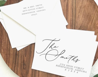 Elegant Envelope Printing, Wedding Guest Invitation Printing, Script Addressing, Wedding Addressing, A7 Printed Envelopes, Simple Wedding