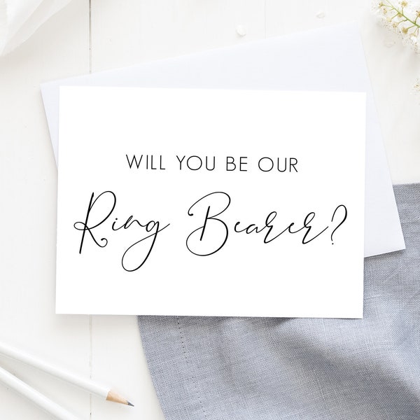 Ring Bearer Proposal Card, Will You Be My Ring Bearer, Ask Ring Bearer, Proposal Card, Wedding Card, Be Our Ring Bearer, Ring Bearer Wedding
