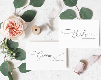 To my Groom Love Letters Wedding Note Cards Wedding Day Cards To my Bride Before I Do Cards