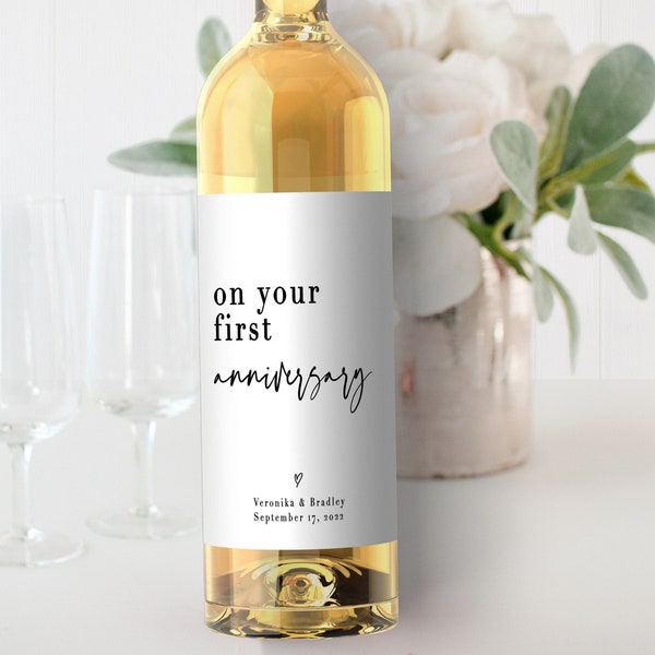 Wedding Anniversary Wine Label, Anniversary Wine Labels, Wedding Wine Labels, Engagement Gift, Wedding Gift, Shower Gift, Custom Wine Label