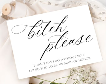 Maid Of Honor Proposal Card, Funny Proposal Card, Maid Of Honor Proposal Funny, Will You Be My Bridesmaid Card, Wedding card