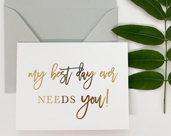 Honorary Bridesmaid Proposal Card, My Best Day Ever Needs You, Will you Help me get ready, Honorary Bridesmaid Idea,  Be my Bridesmaid