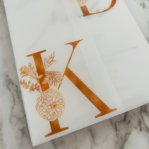 Orange Vellum Wrap, 5x7 Vellum Wedding Invitation, Rustic Vellum Jacket, Clear Printed Wrap for DIY Invitations, Printed Vellum
