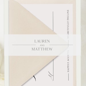 Vellum Band for Wedding Invitations, Vellum Belly Band 5x7, DIY Vellum Invitations Belly Band, Personalized Vellum Wrap,