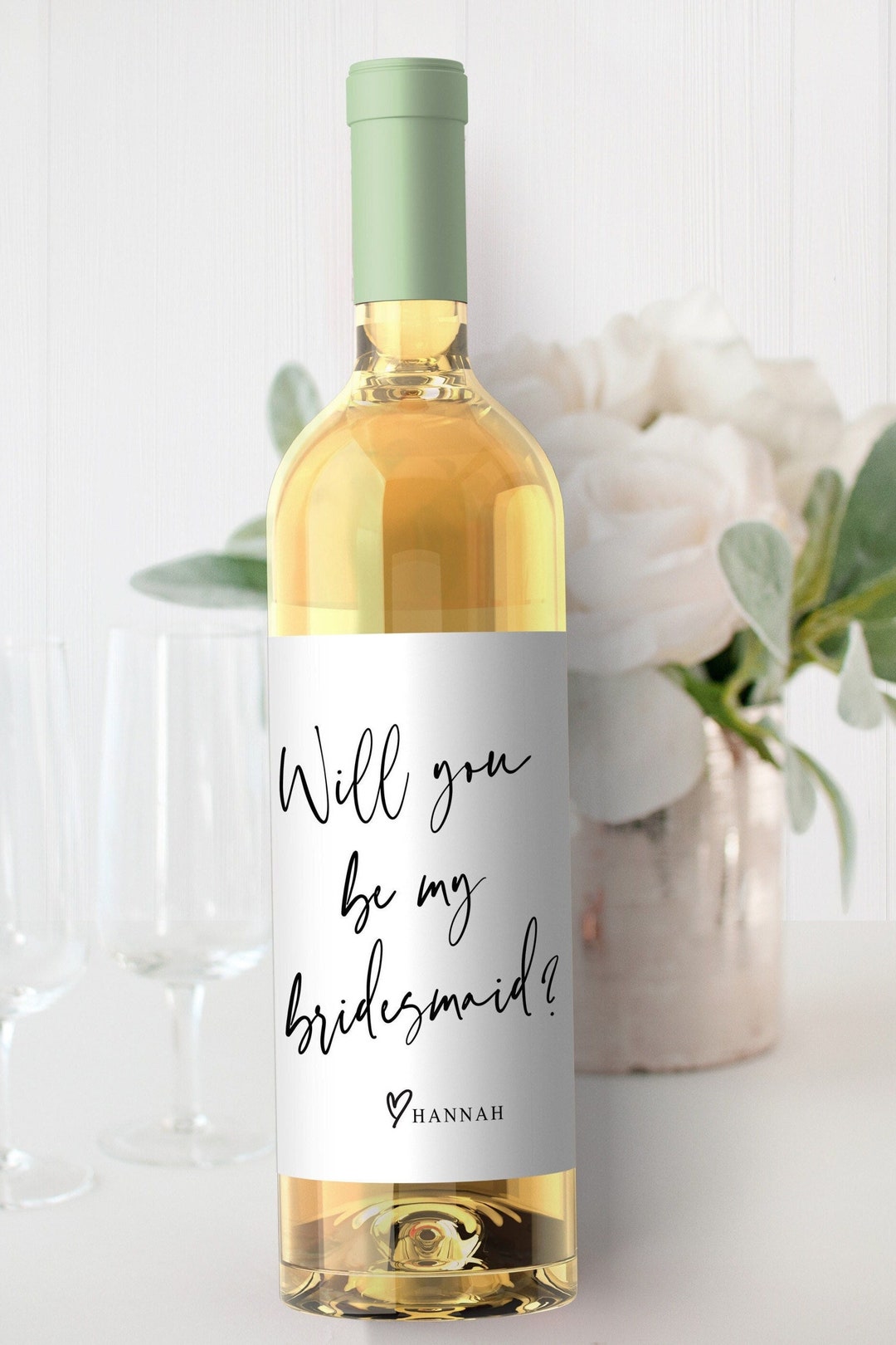 Bridesmaid Proposal Wine Label Will You Be My Bridesmaid Etsy