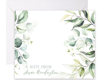 A Note From Stationery Set, Personalized Note Cards for Women