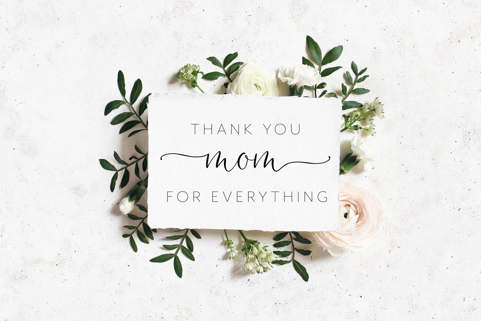 Mother's Day Card Thank You Mom For Everything Card For Etsy