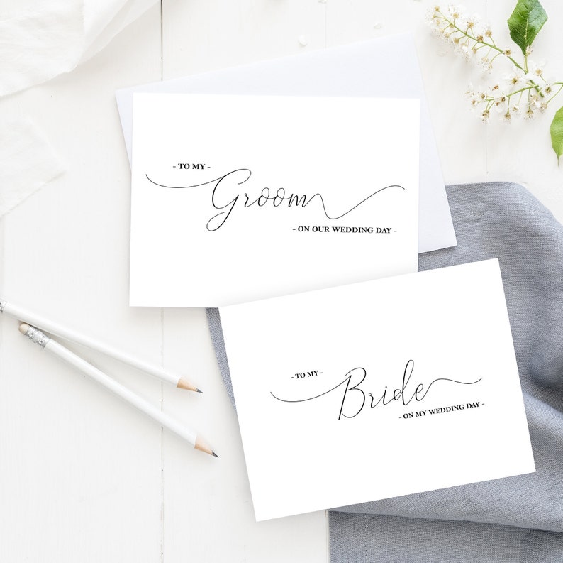 To my Groom Love Letters Wedding Note Cards Wedding Day Cards To my Bride Before I Do Cards