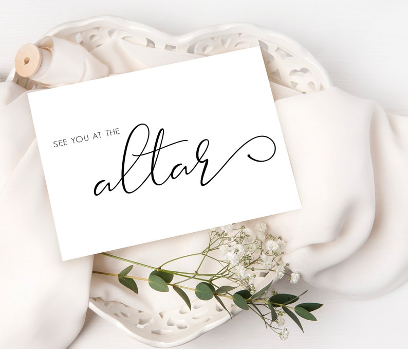 See you at the Altar Wedding Day Cards Wedding Day Cards Groom Future Husband Wife Wedding Before I Do Cards Bride Love Note