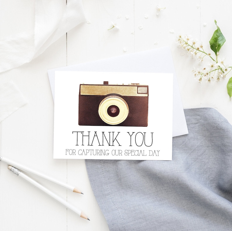 Thank You Wedding Photographer Photographer Thank You Card Thank You For Capturing Our Special Day Wedding Photographer Thank You