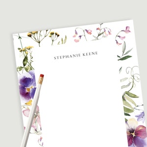 Floral Notepad, Personalized Notepad, Notepads Floral, Gifts For Her, Teacher Notepad, Notepad Real Estate, Custom Notepad, Note Pads