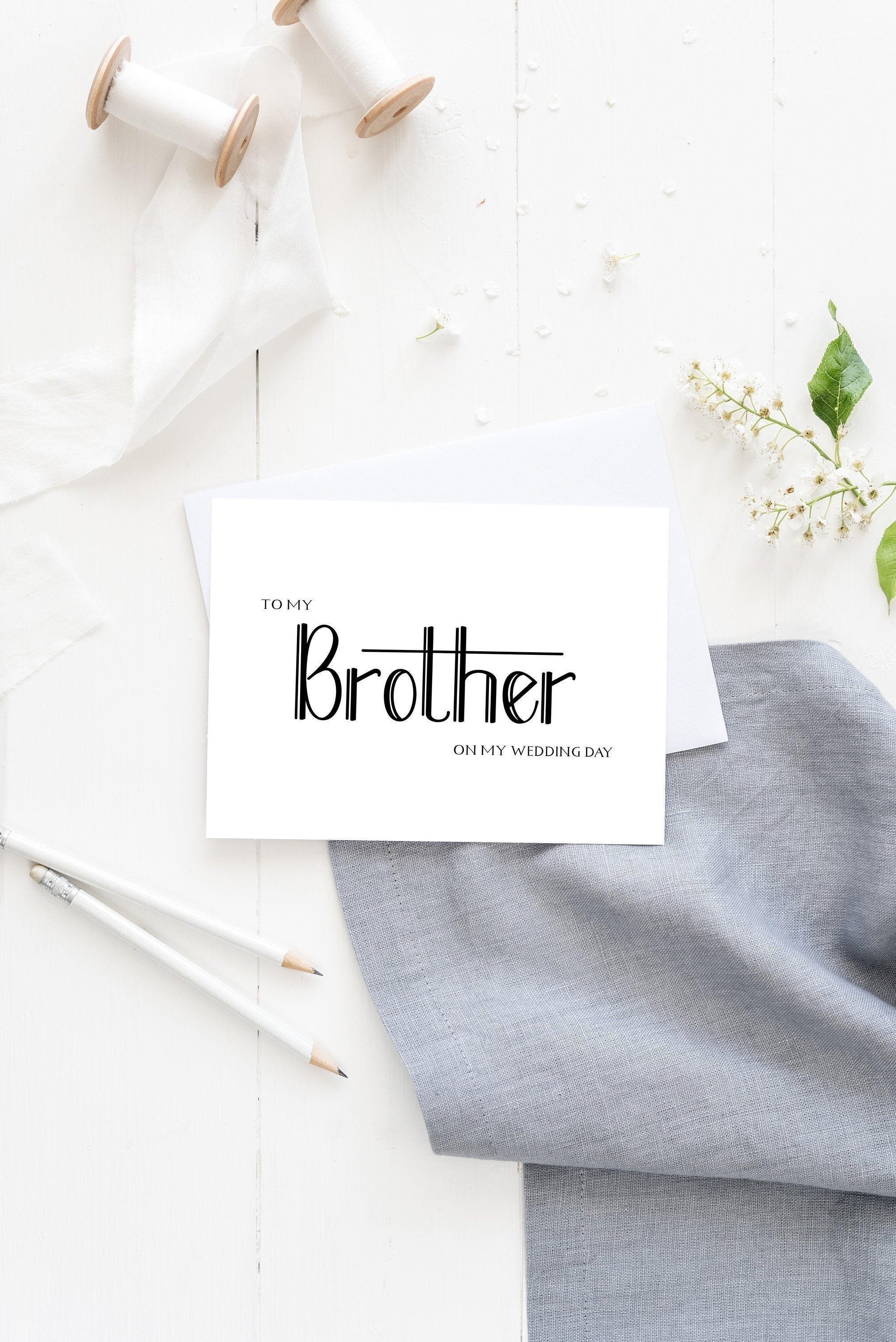 Bruder Hochzeitskarte auf meine Hochzeit Tag Karte für Bruder Etsy