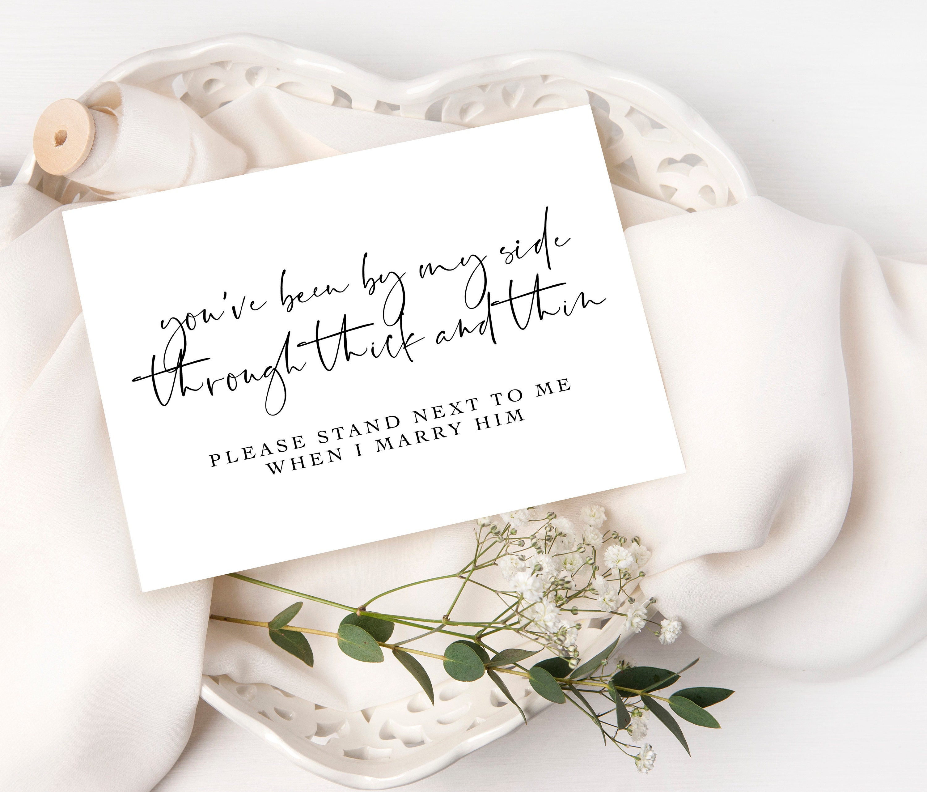 Bridesmaid Proposal Card, You've Been by My Side Through