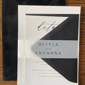 Custom Vellum Belly Band for Wedding Invitation, Translucent Belly Band, Vellum Wrap for Invitations, DIY Invitations Belly Band, Invitation