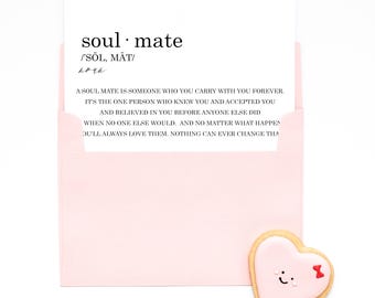 Soulmate Valentine’s Day Card – Romantic Love Card for Partner, Husband or Wife, Anniversary or Valentine Gift