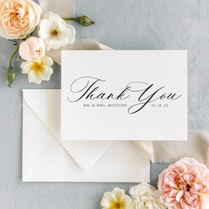 Tarjeta de agradecimiento personalizada, tarjetas de agradecimiento simples regalo de boda, regalo de agradecimiento, notas de agradecimiento, despedida de soltera, regalo de baby shower, guión