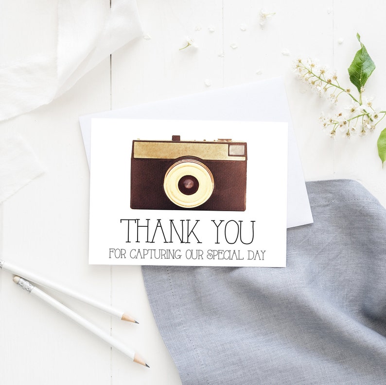 Thank You Wedding Photographer Photographer Thank You Card Thank You For Capturing Our Special Day Wedding Photographer Thank You