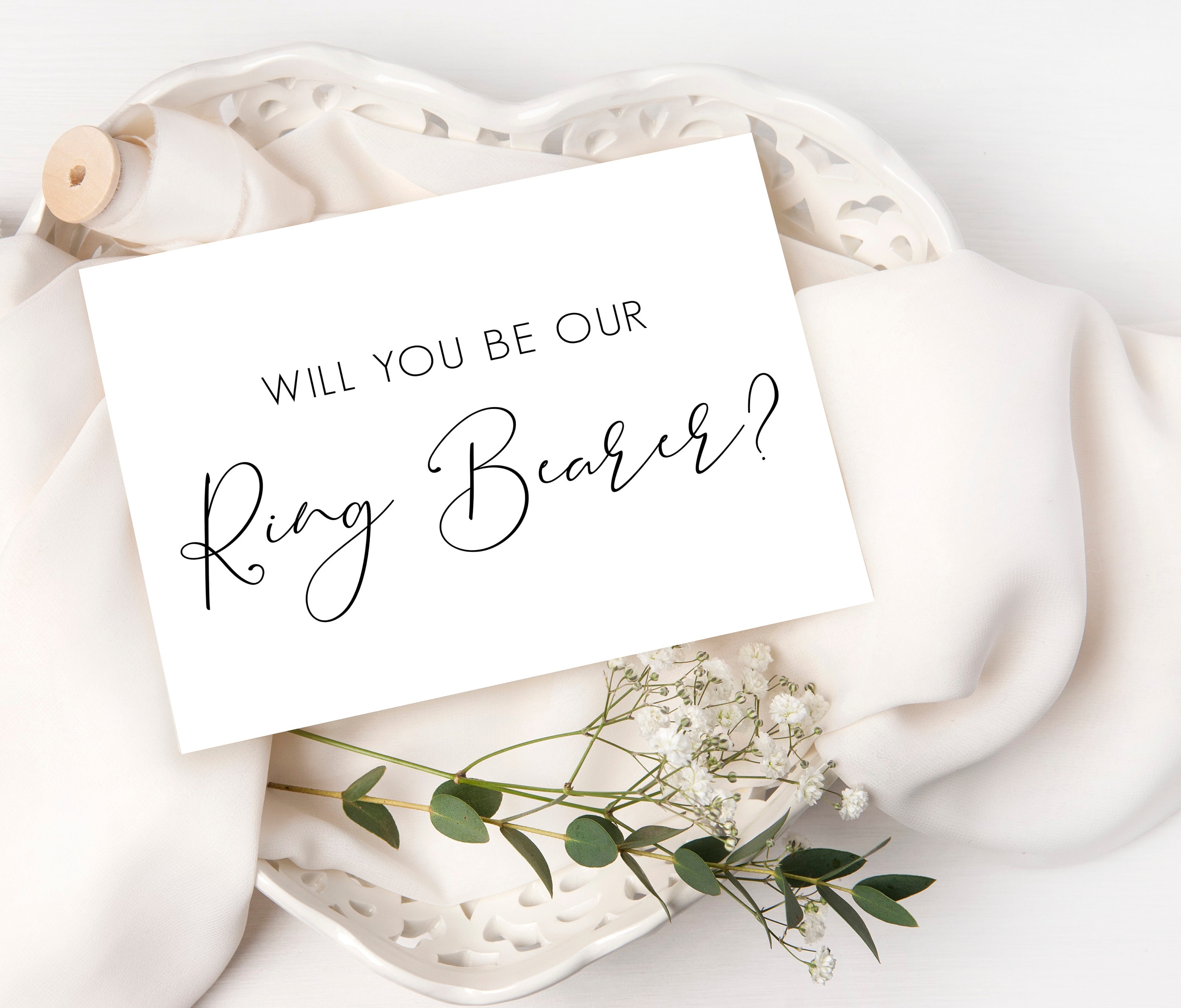 Ring Bearer Proposal Card Will You Be My Ring Bearer Ask Etsy
