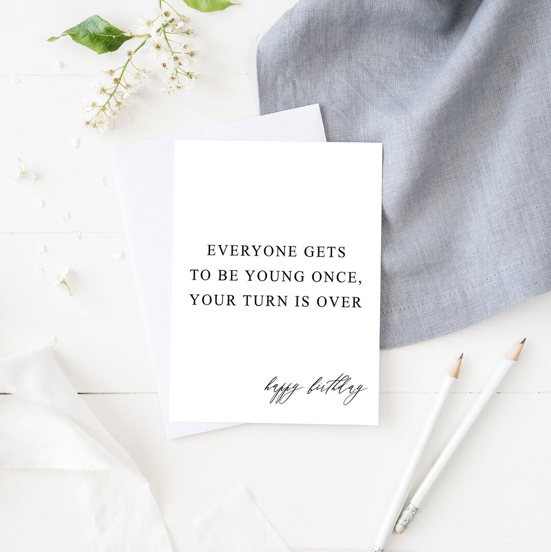 Happy Birthday Card Funny Birthday Card Sarcastic Card - Etsy