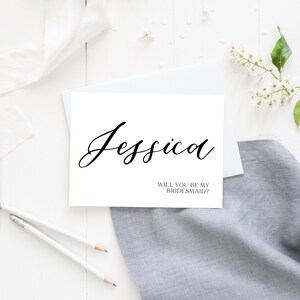 Modern Bridesmaid Proposal Card, Minimalist Will You Be My Bridesmaid, Modern Minimalist Wedding, Bridesmaid Proposal Box, Bridesmaid Box