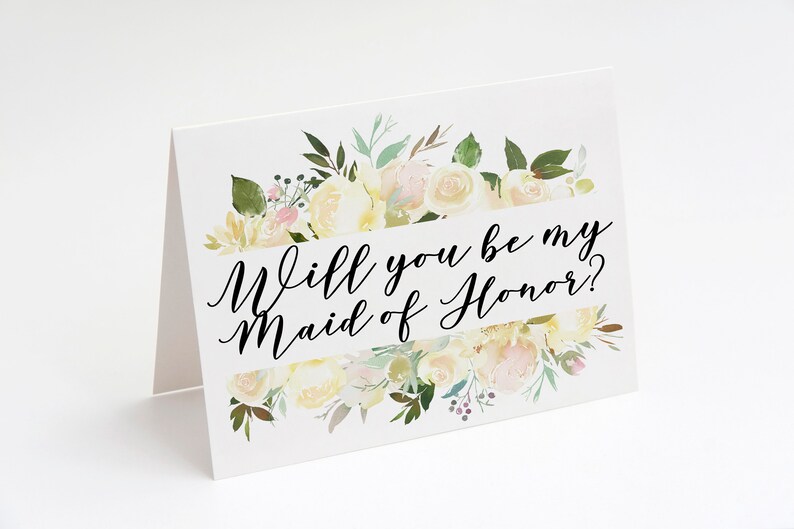 Card for Bridesmaid Wedding Party Card Proposal Card Will you Be my Maid of Honor Card Wedding Card Maid of Honor,