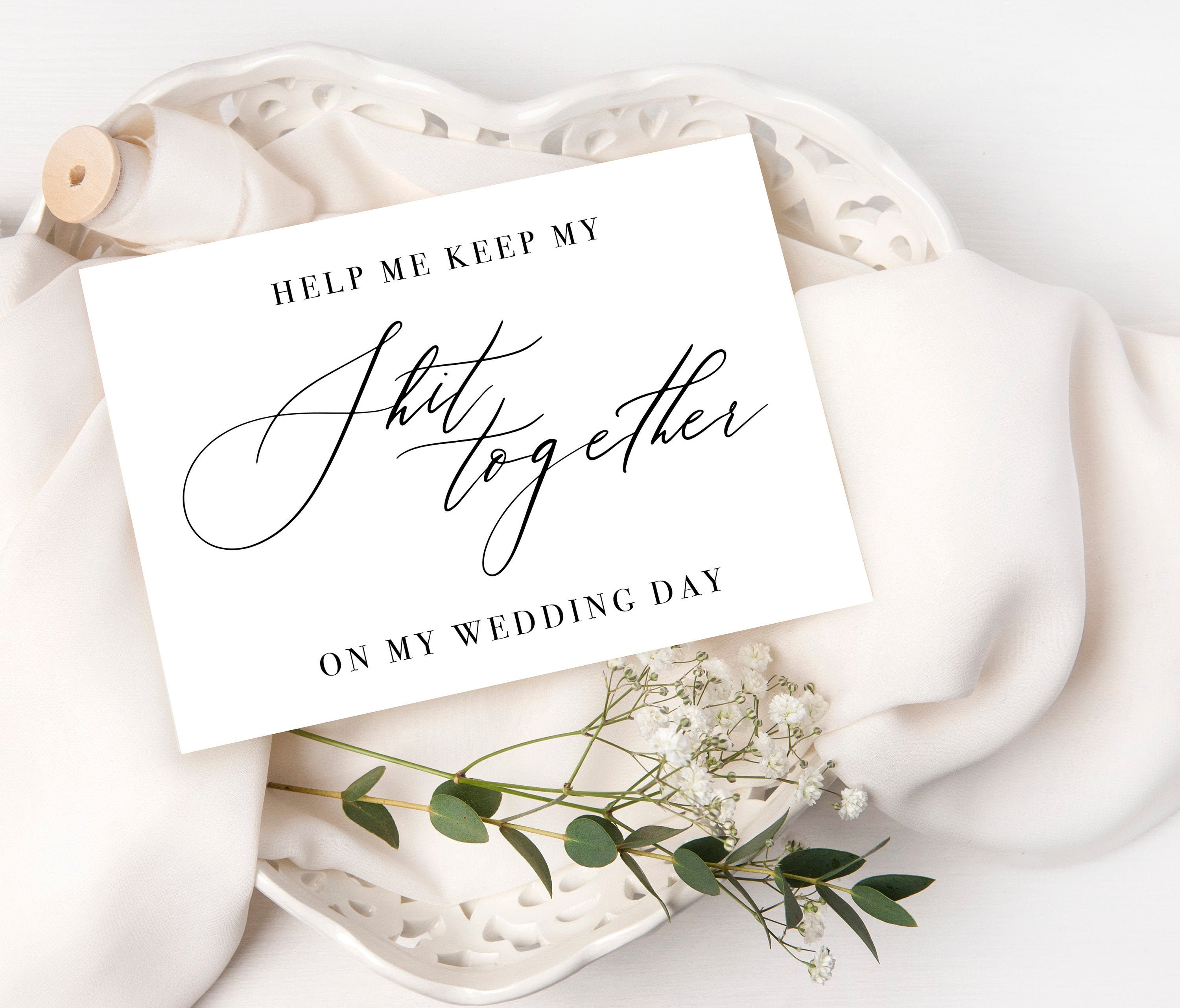 Funny Bridesmaid Card Help Me Keep My Shit Together | Etsy