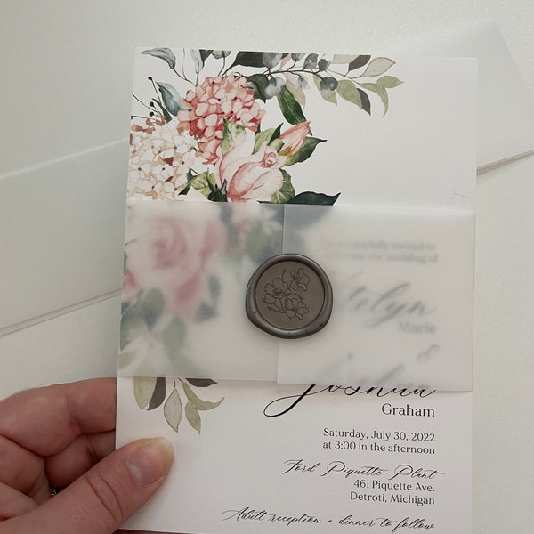 Ribbon Belly Band for Invitations Etsy