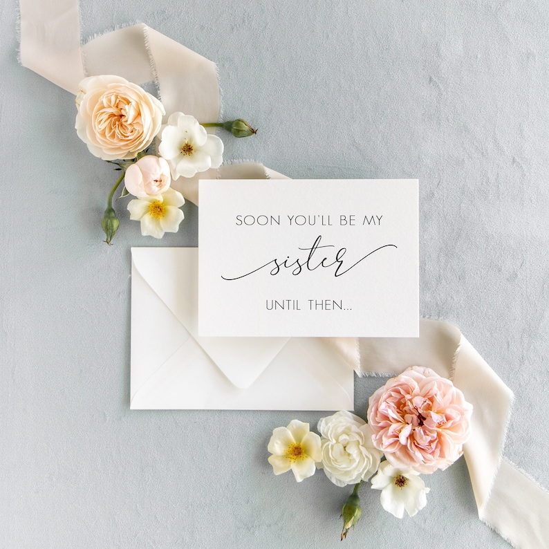 Bridesmaid Proposal Card, Will You Be My Bridesmaid Card, Bridesmaid Proposal Gift, Soon You Will Be My Sister in Law Gift, Maid of Honor image 1