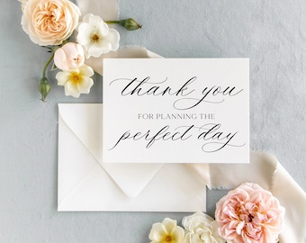 Wedding Planner Thank You Card: Elegant Script Design
