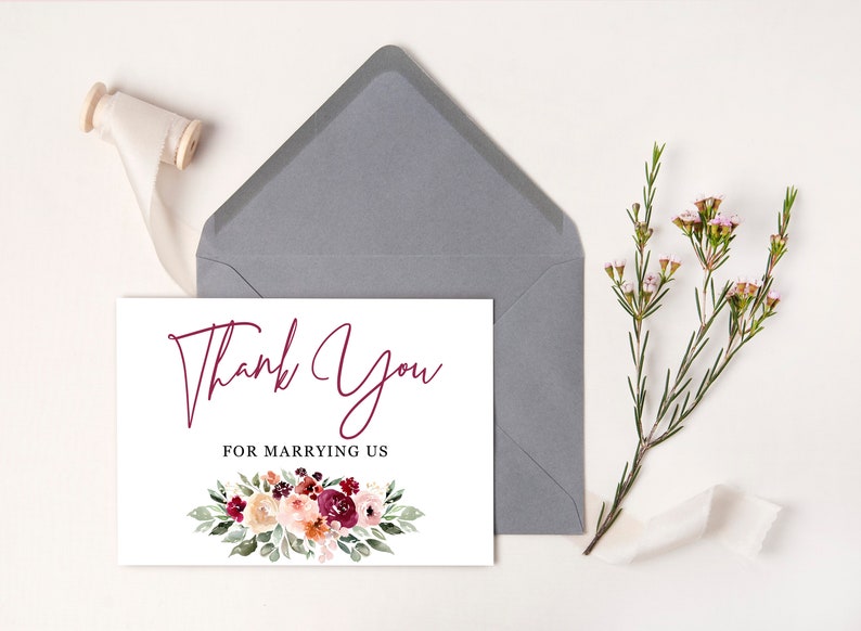 Wedding Officiant Gift Thank You Cards for Officiant Gift Etsy