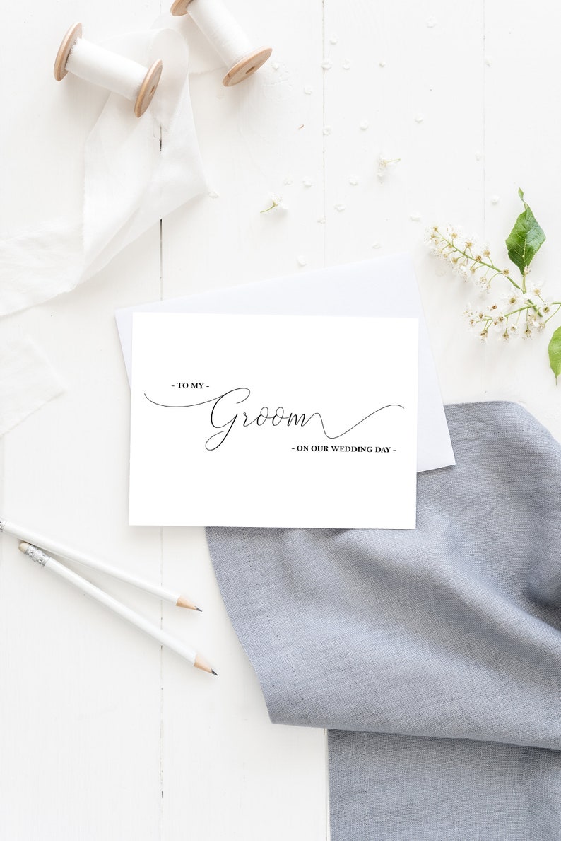 To my Groom Love Letters Wedding Note Cards Wedding Day Cards To my Bride Before I Do Cards