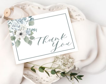 Thank You Card, Floral Thank You Cards Wedding Gift, Thank You Card Set, Thank You Notes, Bridal Shower, Baby Shower Gift