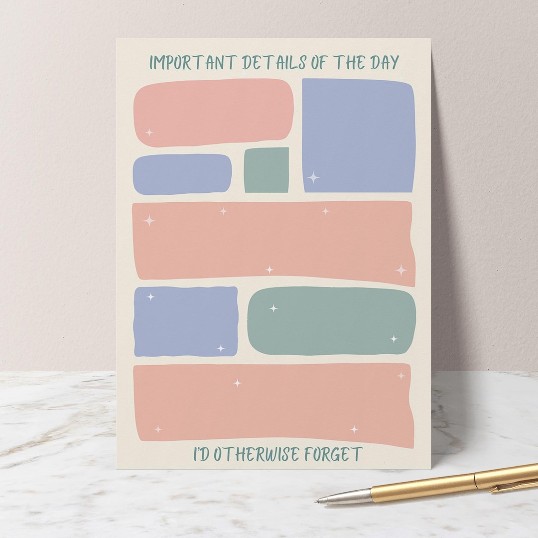 Daily Planner 5x7 Funny Notepad, 50 Sheets Office Note Taking Pad ...