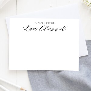 Personalisierte Grußkarten, Eine Notiz von personalisiert, flache stationäre personalisierte Briefpapierkarte, einfache Correspondence Card, 10er Set