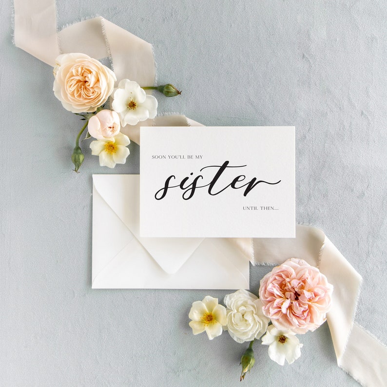 Bridesmaid Proposal Card Soon You Will Be My Sister - Etsy