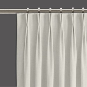 White Pinch Pleat Curtains | Cotton Lined Set of 2 | Fan Pleat | French Pinch-Pleat Drapery Panels | Window Treatments by Designer Homes