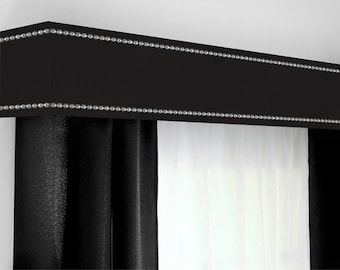 Custom Cornice Board Pelmet Box Window Treatment In Grey With Etsy