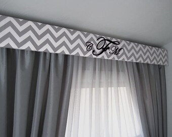 window curtain box pleat valance style monogrammed cornice board pelmet box window treatment custom upholstered curtain topper in modern grey zig zag fabric 8 valance etsy window curtain box pleat valance style monogrammed cornice board pelmet box window treatment custom upholstered curtain topper in modern grey zig zag fabric 8 valance etsy