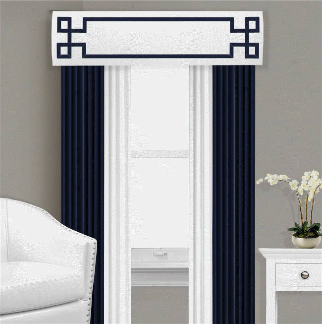 Greek Key Valance Cornice Board Pelmet Box Window Treatment in Etsy