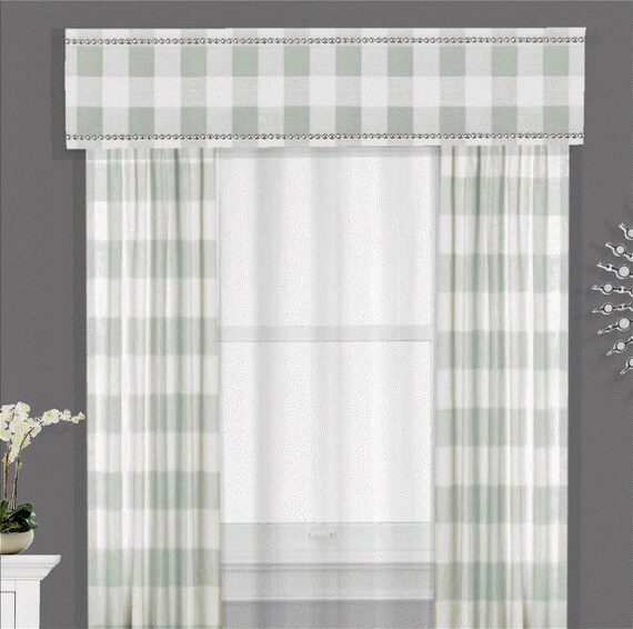 Buffalo Check Cornice Board Valance Box Window Treatment Etsy